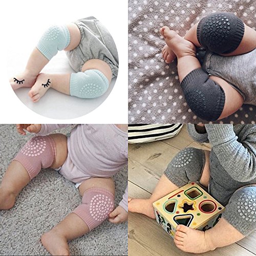5 Pairs Nextnol Baby Crawling Anti-Slip Knee, Unisex Baby Toddlers Kneepads,Adjustable Knee Elbow Pads Crawling,Safety Protector for 9 months - 2 years