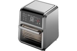 12-Quart Digital Air Fryer with Glass Basket and 12-One Touch Cooking Presets