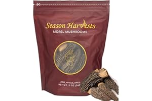 Season Harvests Dried Morel Mushrooms 2oz, Premium Gourmet Morels – Fresh Flavor – Morel Mushroom for Sauces, Stews Specialty Recipes fresh mushrooms Vegan & non GMO