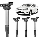 Ignition Coil Packs (4 Pcs), Compatible with 2008-2017 Toyota Corolla/Prius/Matrix, Scion IM/XD, Pontiac Vibe & More Replaces