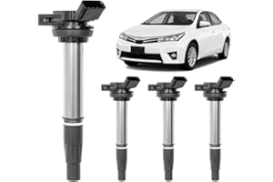HQPASFY Ignition Coil Packs (4 Pcs), Compatible with 2008-2017 Toyota Corolla/Prius/Matrix, Scion IM/XD, Pontiac Vibe & More Replaces# UF-596, UF-619, 90919-02252, 90919-02258
