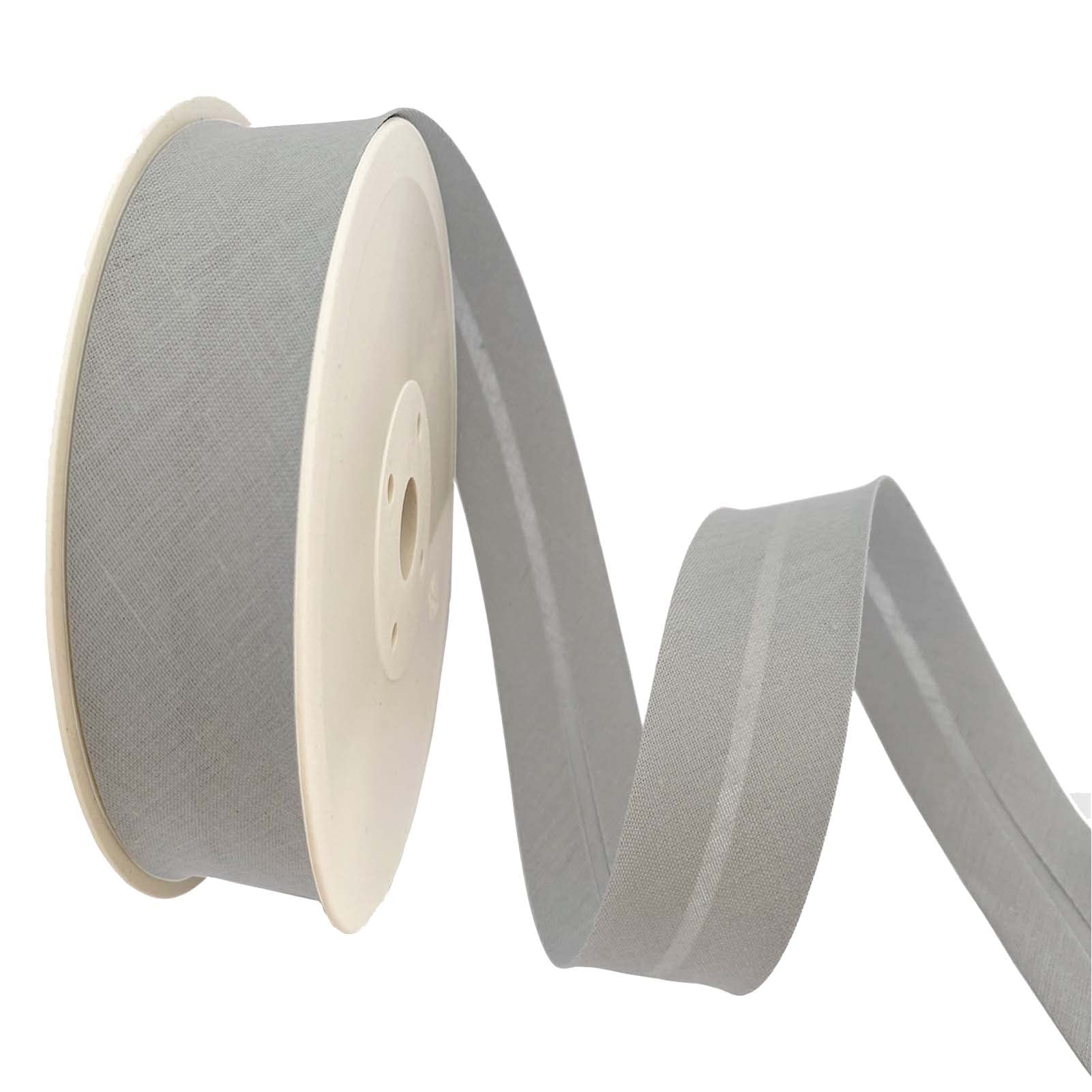 TEXTEX = 40mm Wide Bias Binding Tape. 50% Cotton and 50% Polyester. 10m Piece - (Gray) — image 1