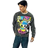 Bioworld One Piece King Of The Pirates Adult Unisex Potassium Washed Crew Neck Long Sleeve Sweatshirt