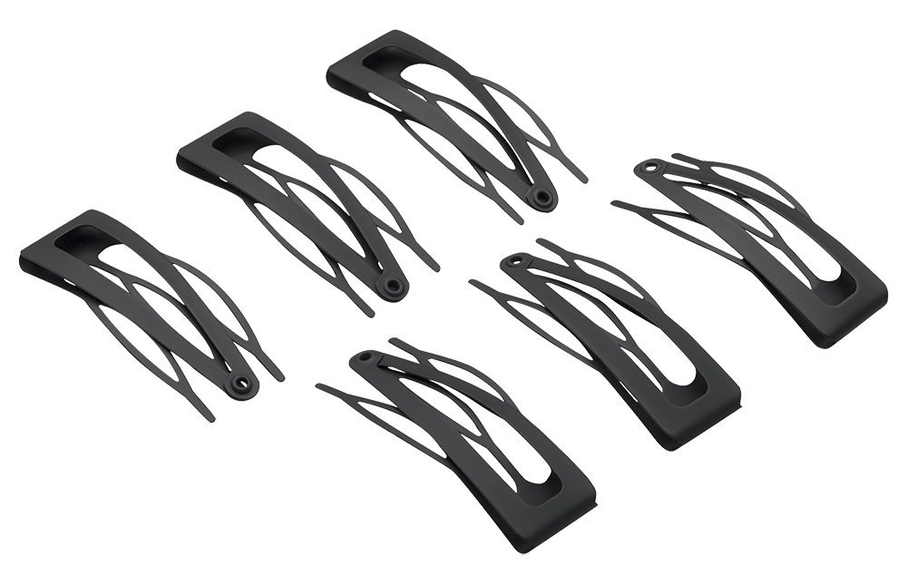 Revlon Rubberized Double Grip Black Hair Clips, 6 count : Beauty