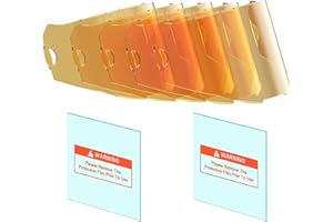 ANDELI 5 PCS Large Viewing Screen Outer Replacement Lens and 2 Pcs Inner Replacement Lens for ANDELI OPTIM Welding Helmet Yel