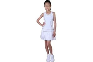 BACE Girls White Pleated Tennis Dress, Black Pleated Tennis Dress, Girls Tennis Dress, Girls Golf Dress, Designer Tennis Dress