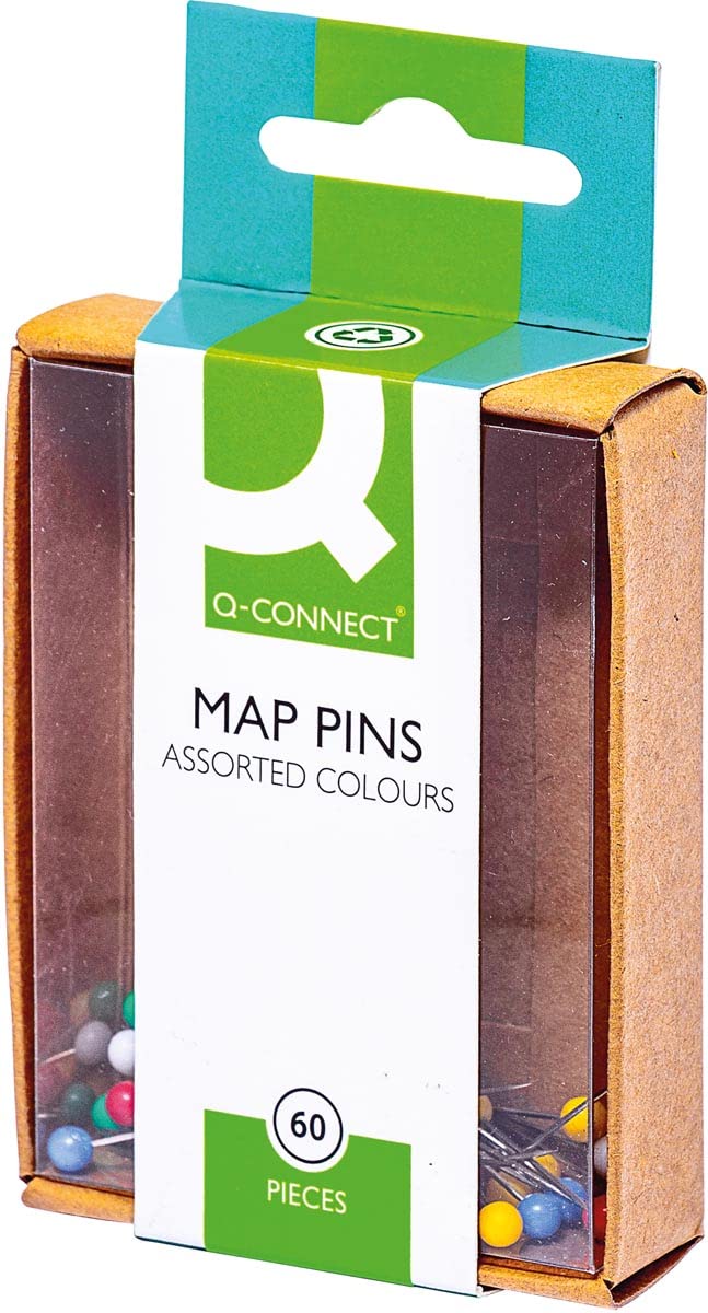 Q-Connect Map Pins Assorted (Pack of 600)