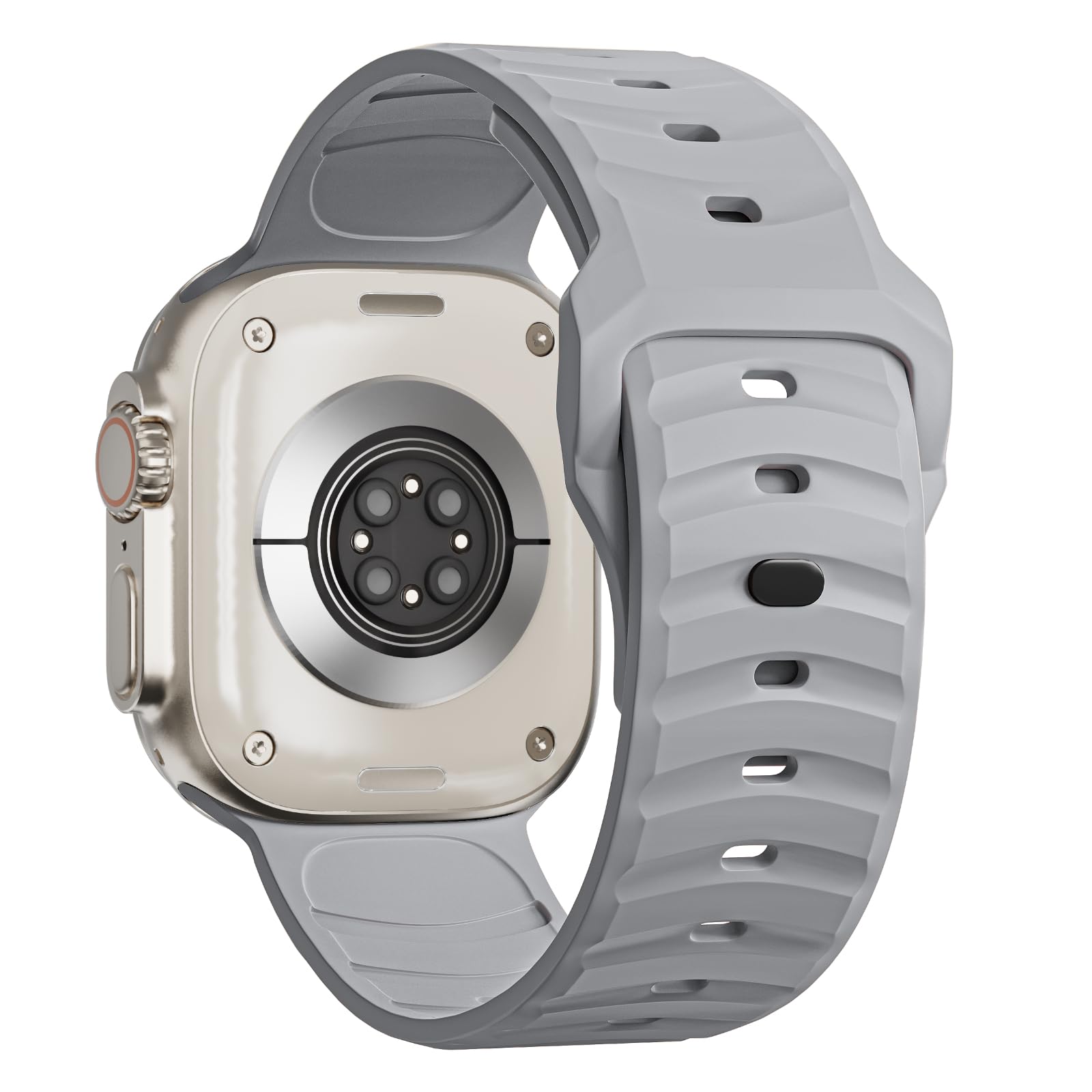 Photo 1 of ****3*****Foufousun Sport Bands Compatible with Apple Watch Ultra 2 Band/Apple Watch Ultra Band 49mm 45mm 44mm 42mm for Men, Soft Silicone Wristbands Waterproof Replacement Strap for iWatch Series 9 8 7 6 5 4 3