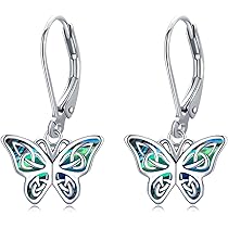 Amazon.com: Twoowl Butterfly Leverback Earrings 925 Sterling