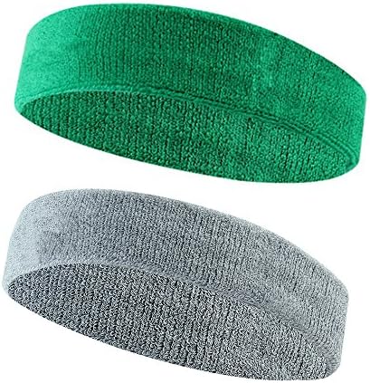 Sweatband Headband/ Wristband Perfect for Basketball, Running, Football, Tennis- 6PCS/ 3PCS Terry Cloth Athletic Sweatbands Fits for Men and Women