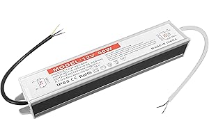 QNNP® LED Driver 60 Watts 12V DC Low Voltage Transformer Waterproof IP67 Power Supply Transformer Adapter AC 100V-120V to 12V DC, LED Power Supply for Indoor Outdoor LED Lighting