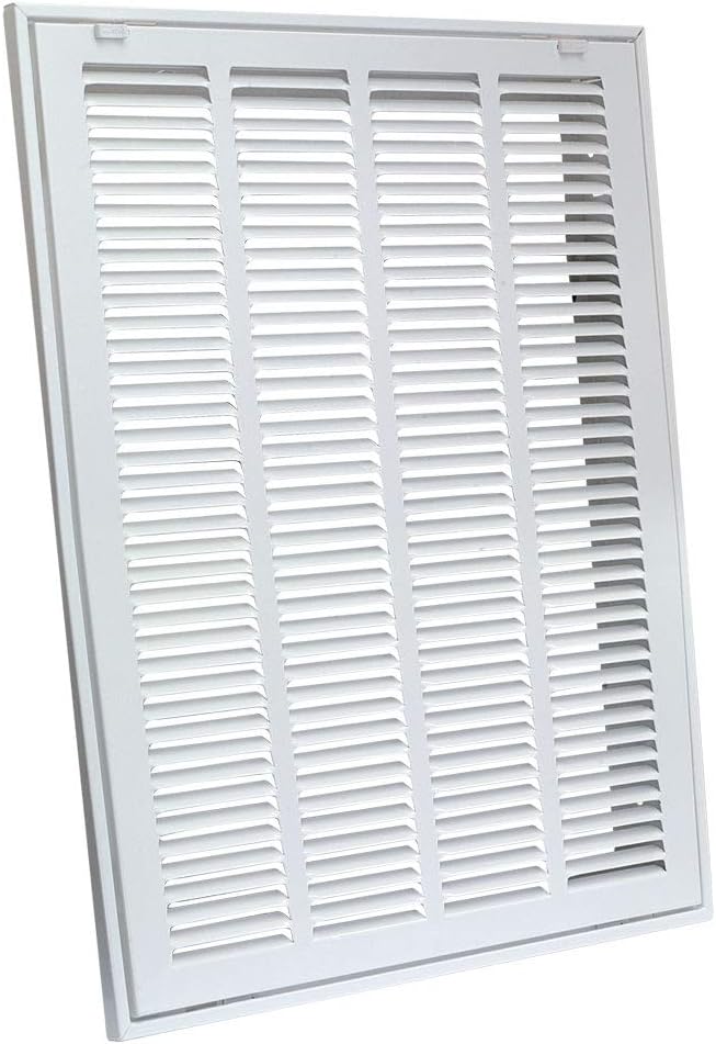 Registers, Grilles & Vents - EZ-FLO 16 x 25 Inch (Duct Opening) Return Filter Grille, Steel Powder-Coated White Finish, 61671