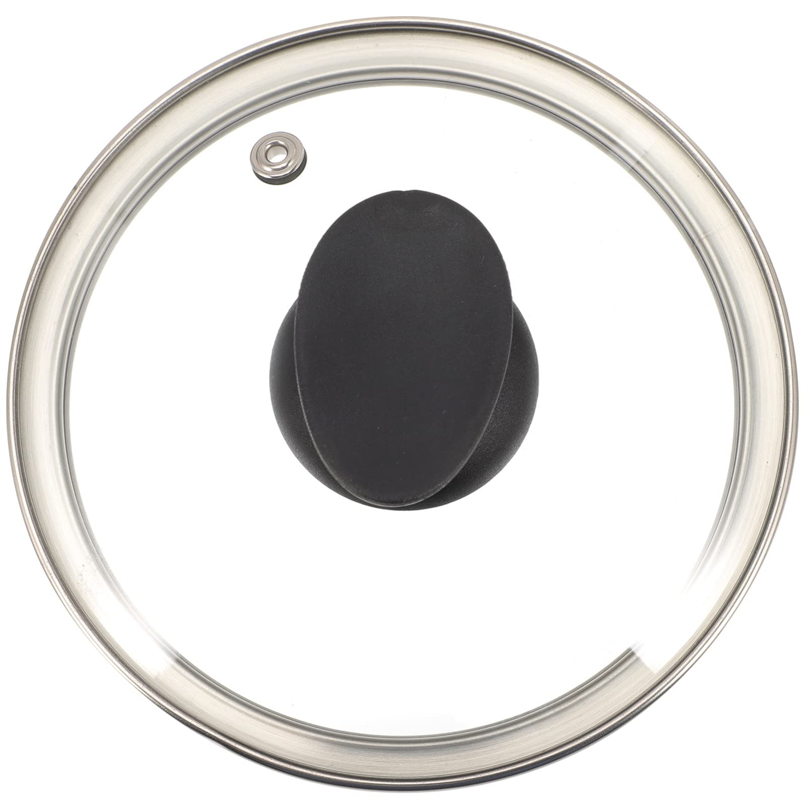 Cabilock Stainless Steel Cookware Glass Lid: Cookware Glass Replacement Lid Stainless Steel Rim Handle for Pots Pans Skillet Saucepan Potpourri Pot 15X15CM Stainless Steel Saucepan
