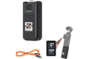 ZGCINE PK-H01 Battery Grip for DJI OSMO Pocket 3, 7.7V/1600mAh Pocket3 Battery Handle Replaced,Fast Charging,Reserved 1/4”Thr