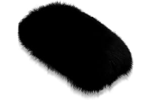 Andalus Brands Pure Australian Sheepskin Fluffy Car Center Console Cover, Luxurious Non-Shedding Furry Arm Rest Cover for Car