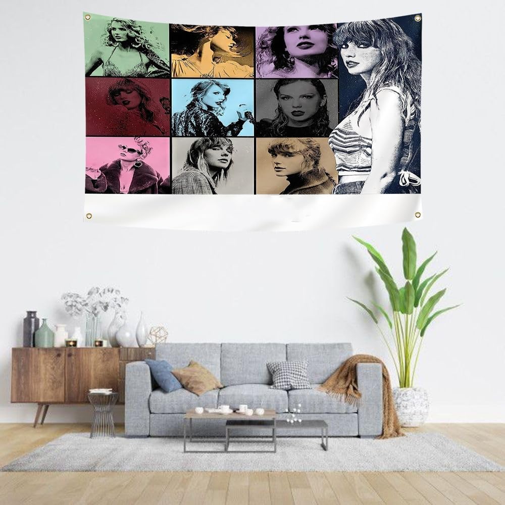 Tapestries - Taylor Poster Flag 3x5FT Musician Album Tapestry College Dorm Room Man Cave Frat Bedroom Wall Banner