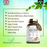 Natural Answers 180 Maca Root Capsules 10000mg Vegan UK Made view 4