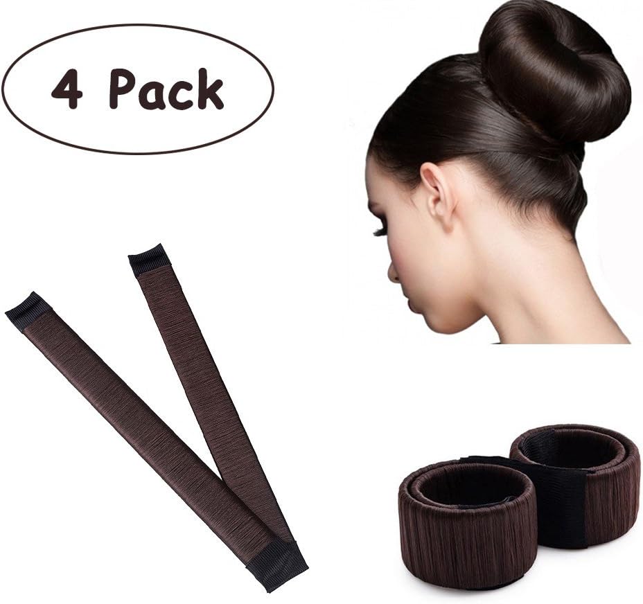 Hair Bun Shapers, Timistar 4 Pcs Bun maker Modern Hair Styling Maker, Beauty Crown and Donut Hair Style Tools