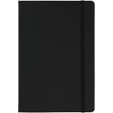 Amazon Basics Executive Dotted Notebook, 240 pages, Hardcover Leather, A5 (5.7 x 8.4-Inch), Black