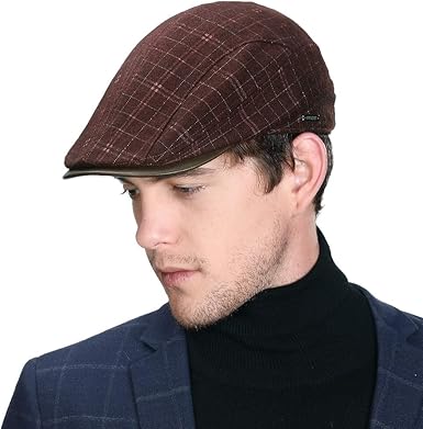mens herringbone flat cap