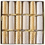 Entertaining with Caspari Celebration Crackers, Gold and White Small Dots, 12-1/2-Inch, Box of 6