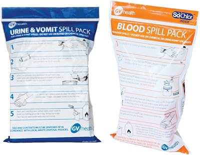 GV Health Biohazard Spill Duo Pack Blood Urine Vomit Cleaning Decontamination