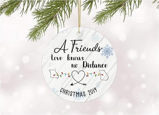 long distance christmas ornament