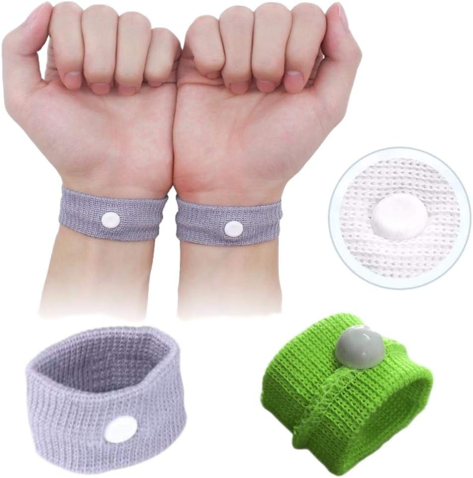 (N/A) 6 Pieces,Kids Travel Sickness Band,Vertigo Relief,Acupressure
