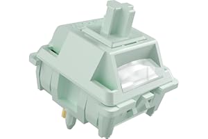 kutethy Gateron Creamy Mint Keyboard Switch for Mechanical Gaming Keyboard, 5-Pin 45gf Linear Pre-Lubed Switches (108pcs)