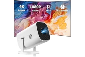 Mini Portable Projector (Built-in Speaker and Bluetooth 5.3), Video Projector for iPhone, Compatible with 4K, 1080P Movie Pro