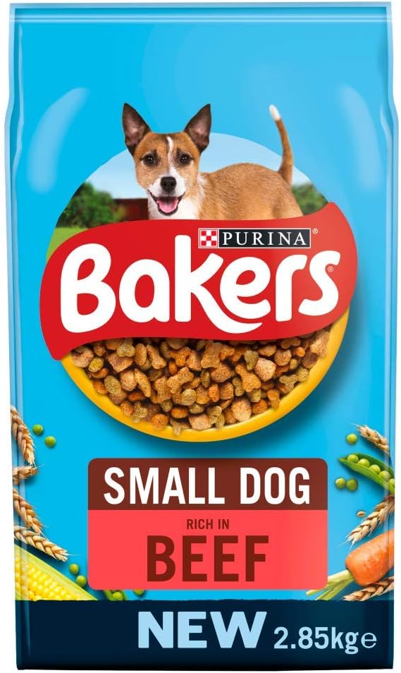 BakersSuperfoods Small Dog Beef with Vegetables Dry Dog Food 2.85kg (pack of 4), Pack of 4