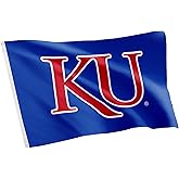 Desert Cactus The University of Kansas TUK Flag - 3 x 5 Feet Jayhawks Banner, Indoor/Outdoor Durable Fabric, 100% Polyester Design (Style 3)