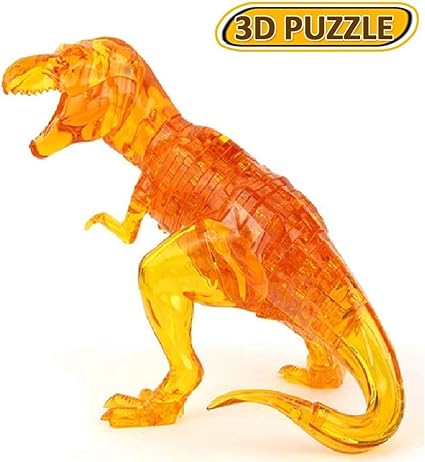 MWG Exports Co 3D Crystal Puzzle Prehistoric Dinosaur Toys 50Pcs Building Blocks Model DIY Set Gadget Block Building Toy Gift for Kids Boys & Girls