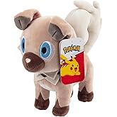 Pokémon 8" Rockruff Plush - Officially Licensed - Generation 7 Sun and Moon Figure - Authentic Soft Stuffed Animal Dog Toy - Gift for Kids, Boys, Girls - 2+
