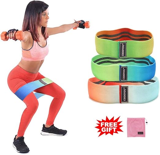 CHOOYOU Conjuntos De 3 Bandas Elasticas De Fitness/Bandas De ...