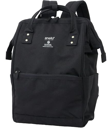 Anello Grande SPS GUB3014Z Backpack with Clasp, Small, A4 Base, Water Repellent, Multi-Storage, Black : Clothing, Shoes & Jewelry