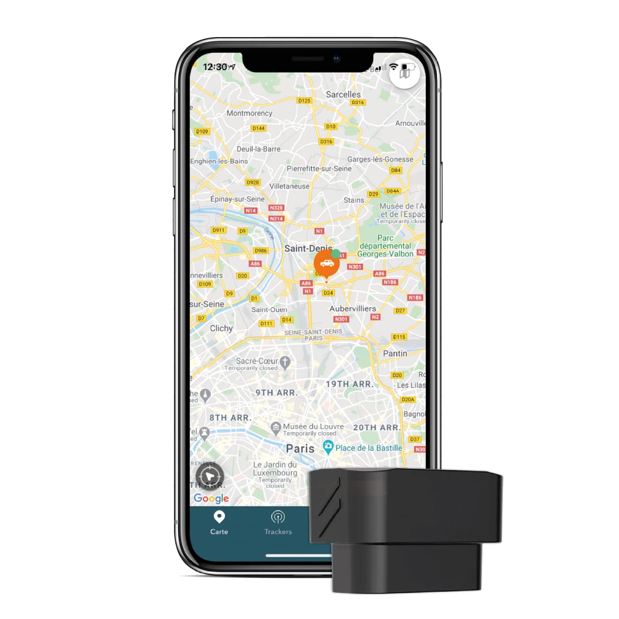 TRAKmy GPS tracker for car, truck, real time - MiniOBD: 1 year subscription included - Anti-theft alert - Real time geolocation - Accurate positioning - SIM card included