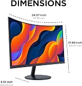 KOORUI 27 Inch Curved Monitor 1080P 144Hz LED HDMI VGA Tilt Eye Care view 5
