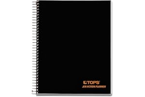 TOPS Products Aion Planner, Side Wirebound, 8-1/2"x6-3/4", 100 Sheets, Black (TOP63828),White