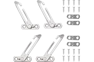 4pcs Adjustable Window Spacing Stopper, Child Safety Lock for Sliding Doors & Windows, Concealed Sash Restrictor, Hardware Lo