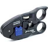 Paladin Tools PA1119 UTP/COAX Cable Stripper &amp; Cutter | Ethernet POE RG6, RG6 Quad, RG59 Coax, CAT5, CAT5E, CAT6, UTP/STP