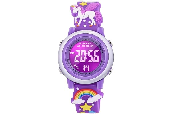 VAPCUFF 3D Cartoon Waterproof Watches for Girls with Alarm - Best Toys Gifts for Girls Age 3-12