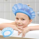 kair Baby Bath Visor Soft Silicone Shower Cap fit for More Than 24 Months | Comfortable Hair Washing Hat Keep Water Out of Eyes 17 Adjustable Sizes for Toddler Kid Children Head Circumference 17"-24"