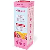 Vitapod Paris Hilton x Beauty+ Pomegranate Paradise Functional Drink Mix, 7 Pods, Sugar-Free, 10 Calories, Collagen, Biotin, Zinc, Vitamins for Youthful, Glowing Skin