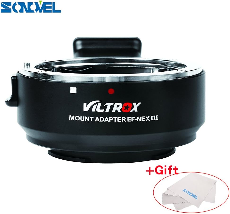 SONOVEL VILTROX EF-NEX III Electronic Auto Focus Lens Mount Adapter Canon EF EF-S Lens to Sony E Mount a7R II/a7S/a7R/a7II/ NEX-7/6 Full Frame