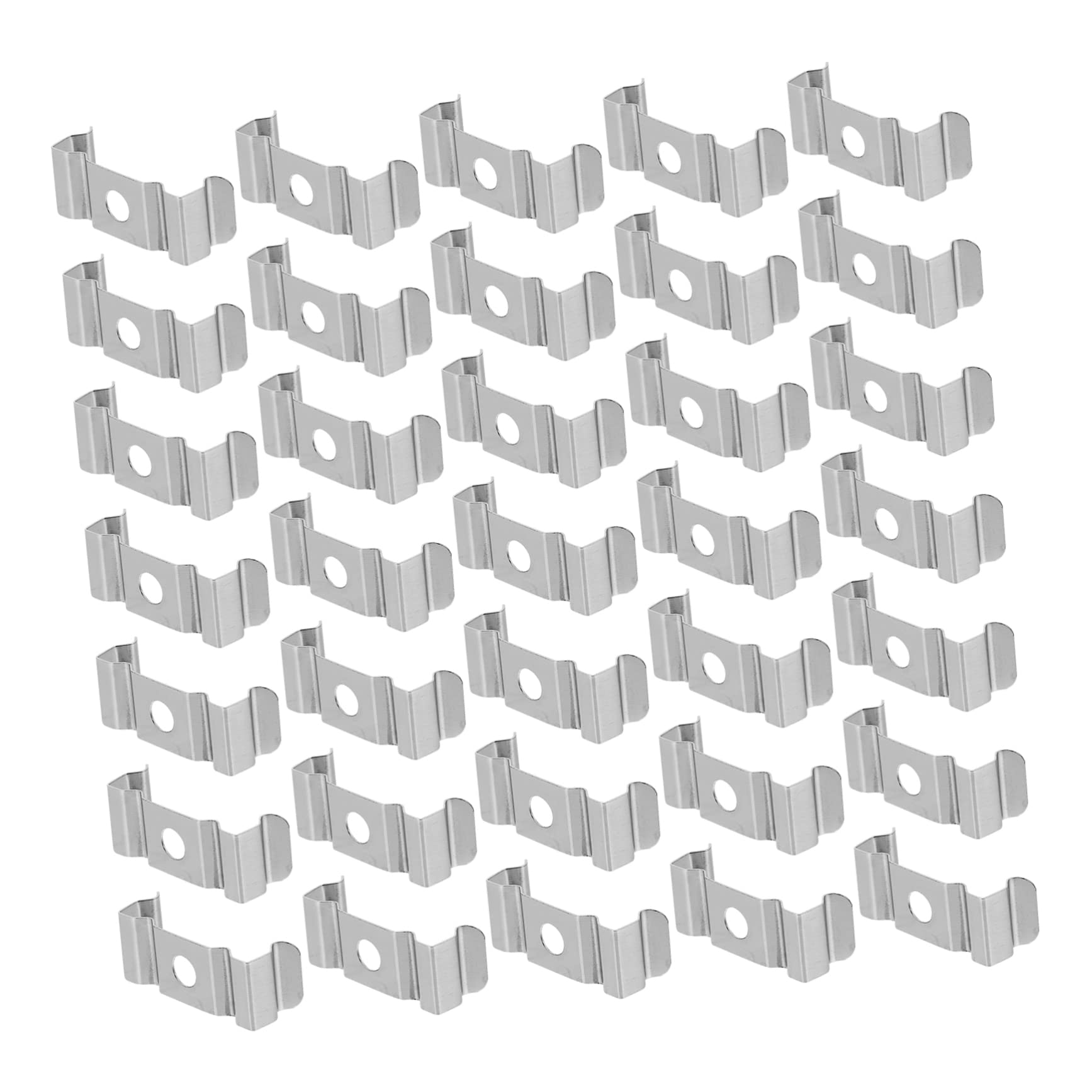 CAXUSD 100Pcs U Clips Holders Manganese Steel Brackets for LED Tube Lights Durable Support Clips for Light Fixtures and Lamp Tubes Secure Mounting