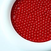 Jabrand 500pcs Red Beads, 4mm Porcelain Beads for Jewelry Making Round Ceramic Bead Unique Vintage Bead for Craft Beading Kit Bracelets DIY Decor