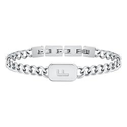 VNOX Initial Silver Bracelet for Men - F Letter