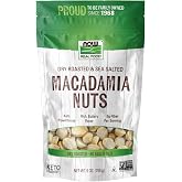 NOW Foods, Macadamia Nuts, Dry Roasted with Sea Salt, Source of Fiber, Gluten-Free and Certified Non-GMO, 9-Ounce (Packaging May Vary)