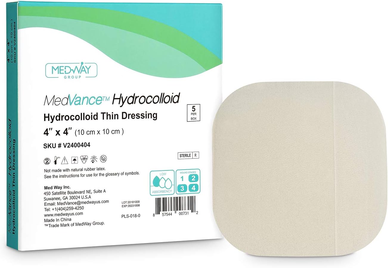 MedVance TM Hydrocolloid Hydrocolloid Adhesive Thin Dressing 10 cm x